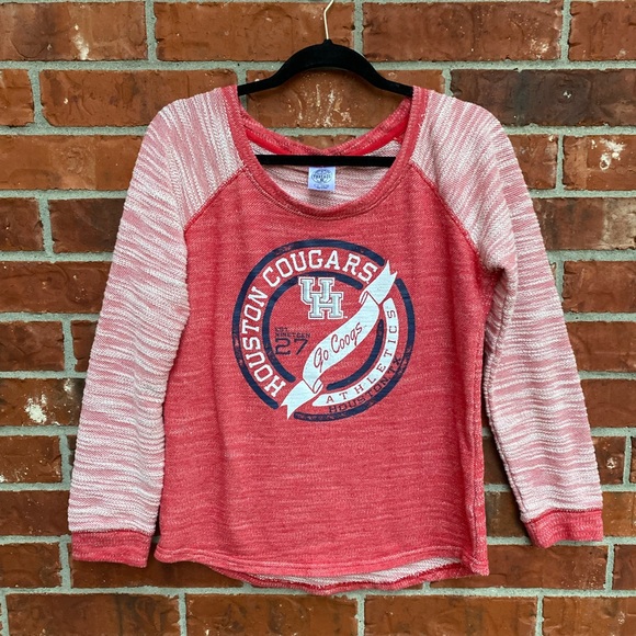 Rivalry Threads University of Houston U of H Womens Large Red Raglan Sweater - Picture 9 of 9